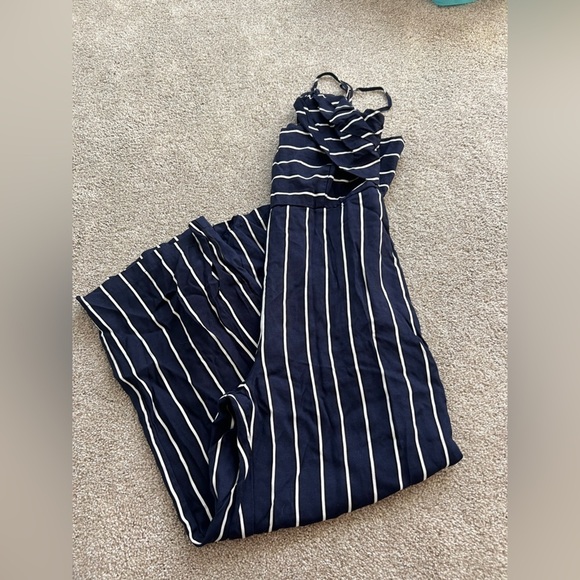 Bardot blue striped jumpsuit - Picture 2 of 5